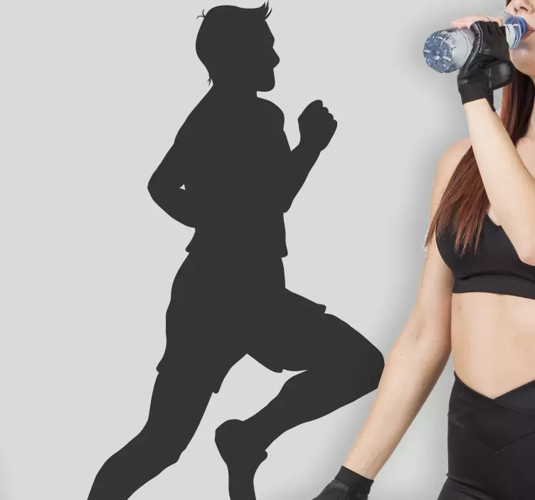 Sticker decorativo silhouette corsa 2 - TenStickers