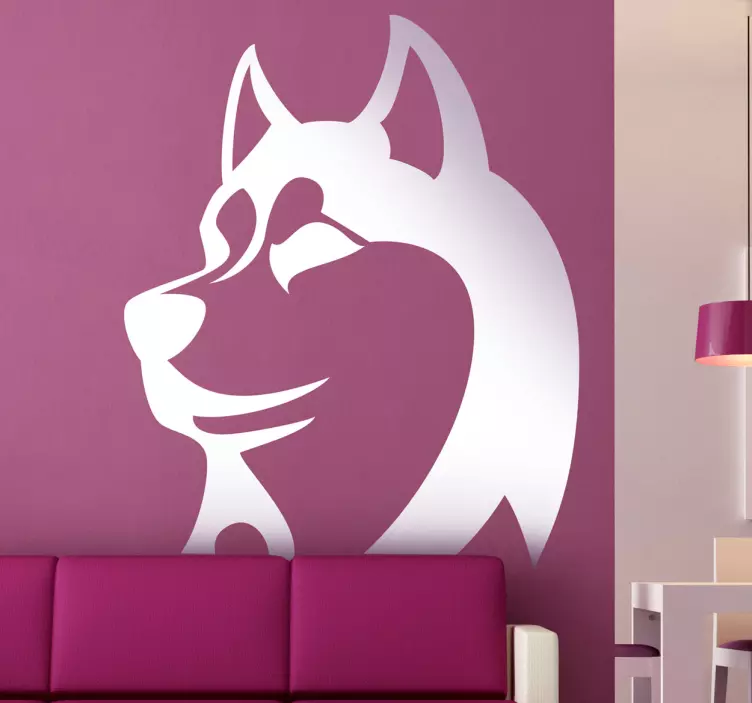 Sticker decorativo silhouette Husky - TenStickers