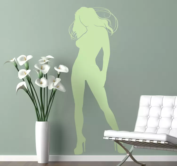 Sticker decorativo silhouette modella - TenStickers