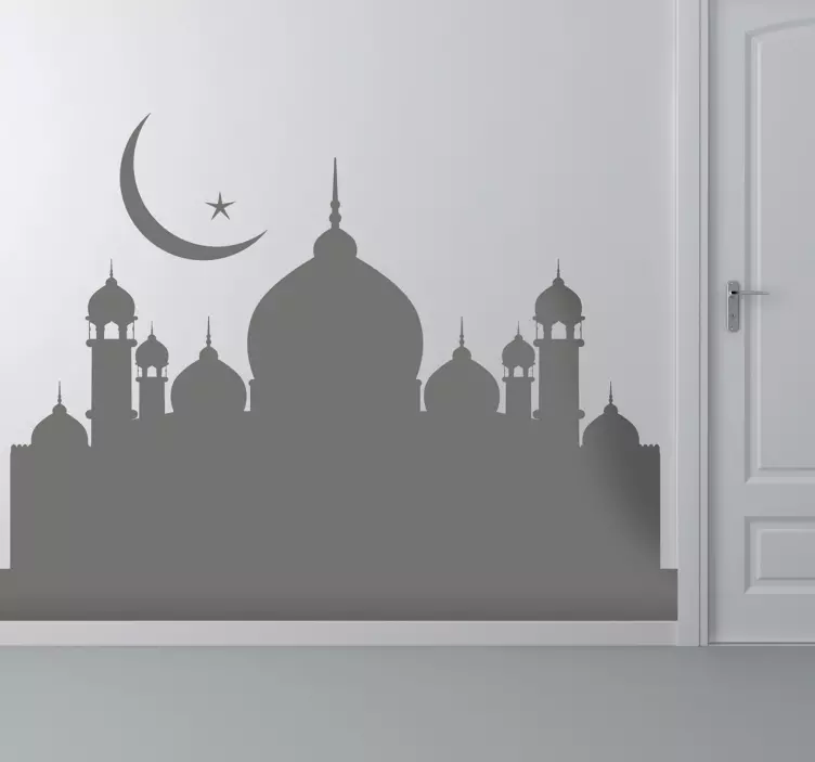 Sticker decorativo silhouette moschea - TenStickers