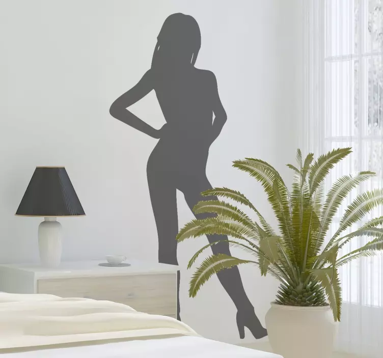 Sticker decorativo silhouette ragazza sexy - TenStickers