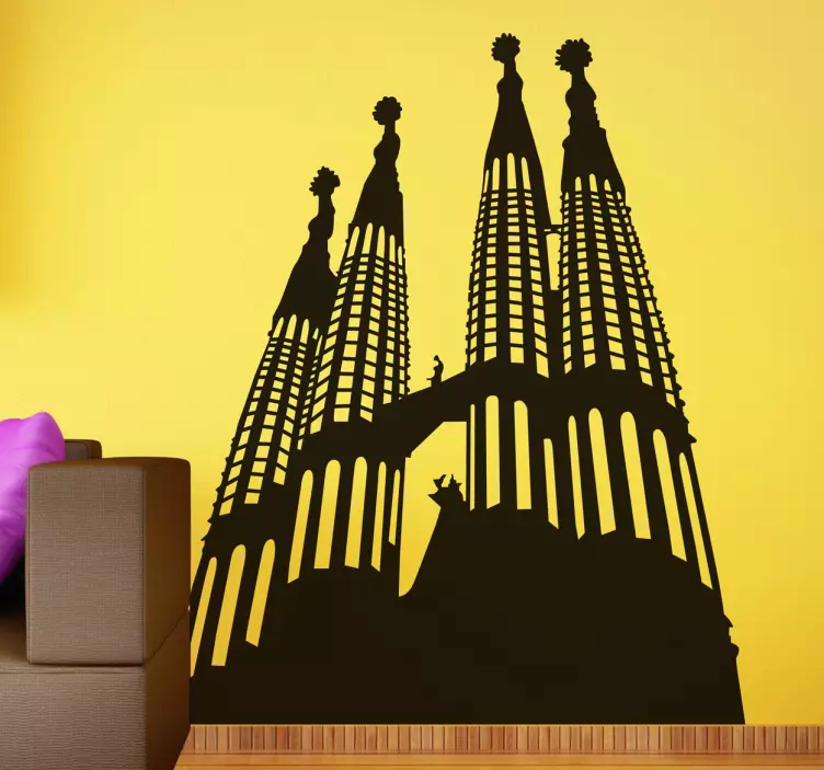 Sticker decorativo silhouette Sagrada Familia - TenStickers