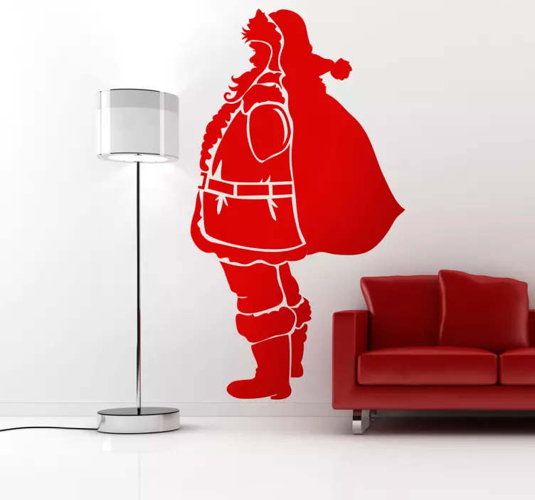 Sticker decorativo silhouette Santa Claus - TenStickers