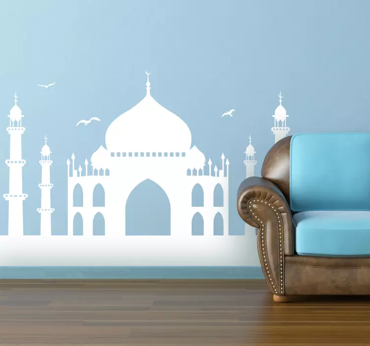 Sticker decorativo silhouette Taj Mahal - TenStickers