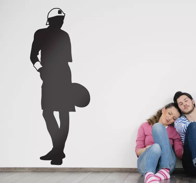 Sticker decorativo silhouette tennista 4 - TenStickers