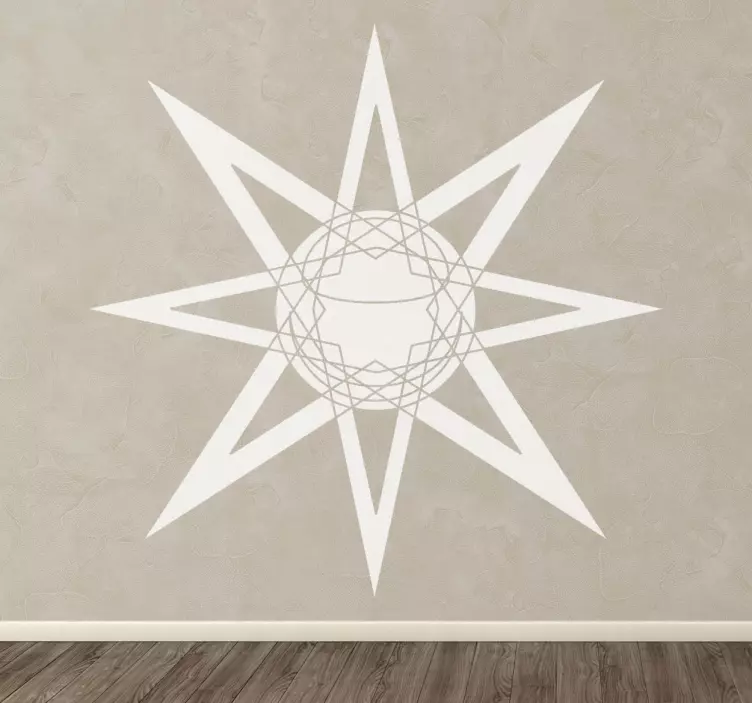 Sticker decorativo sole a punte 2 - TenStickers