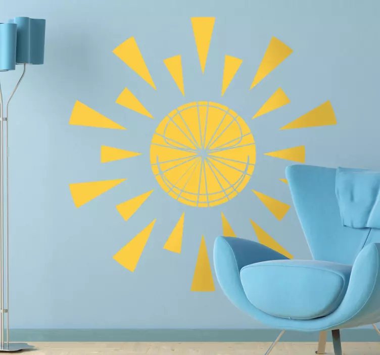 Sticker decorativo sole con triangoli - TenStickers