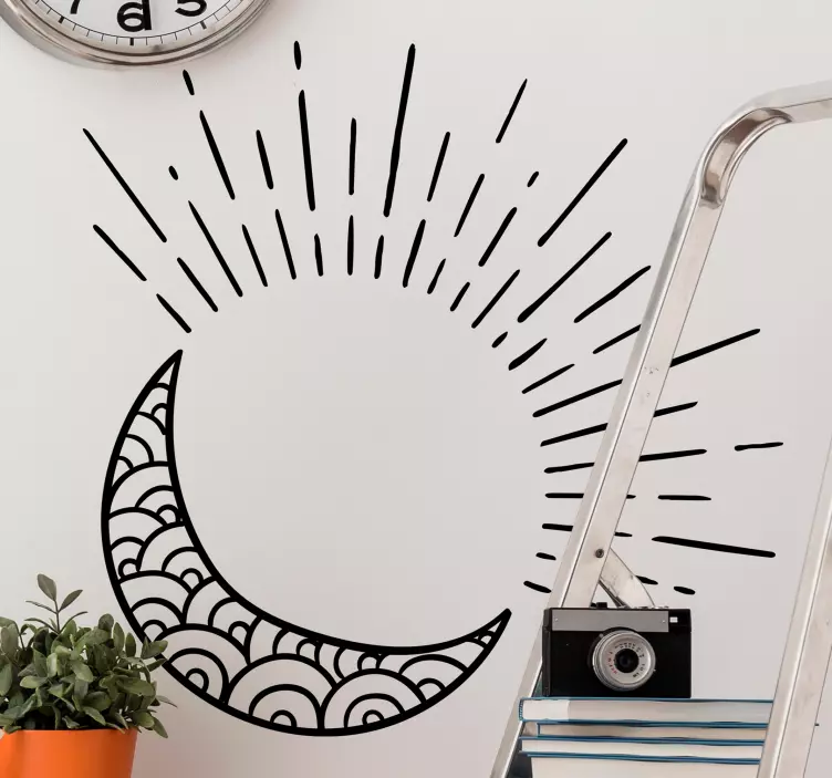 Sticker decorativo sole e luna - TenStickers