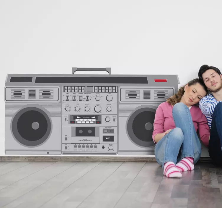 Sticker decorativo stereo anni '80 - TenStickers