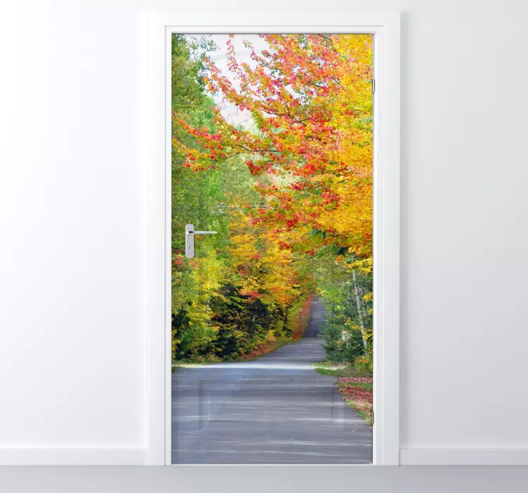 Sticker decorativo strada autunnale - TenStickers