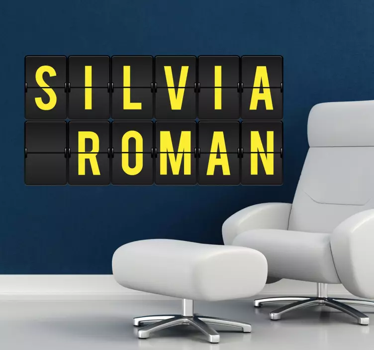 Sticker decorativo tabellone aeroporto - TenStickers