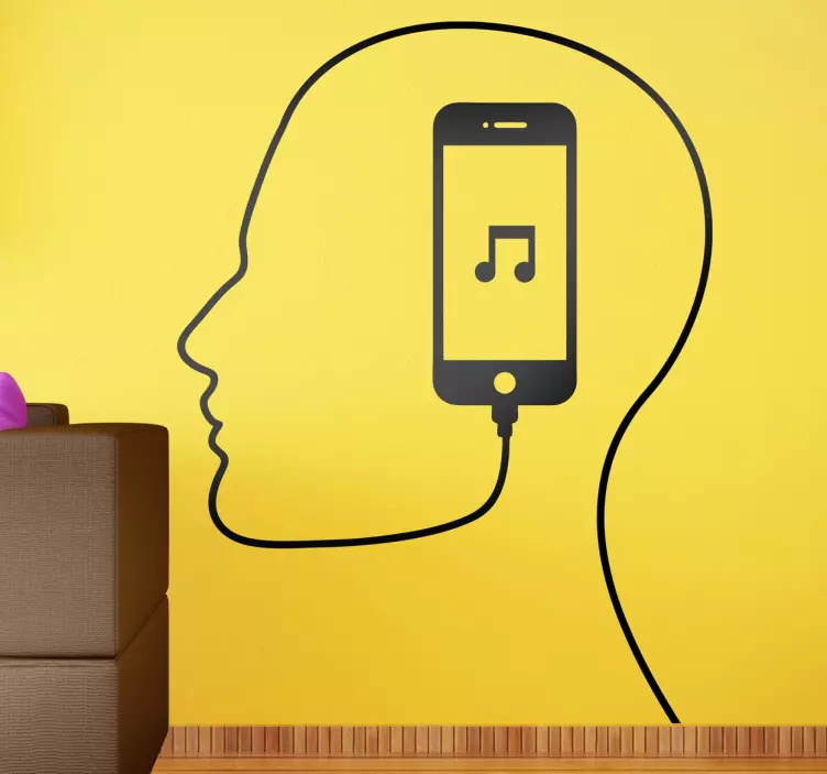 Sticker decorativo testa iTunes - TenStickers