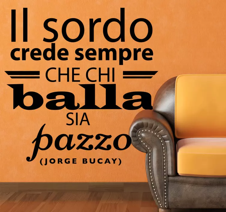 Sticker decorativo testo Jorge Bucay - TenStickers