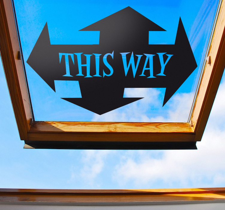 Sticker decorativo this way - TenStickers