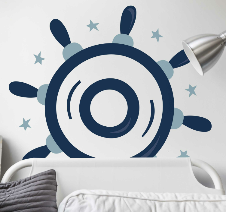 Sticker decorativo timone nave - TenStickers