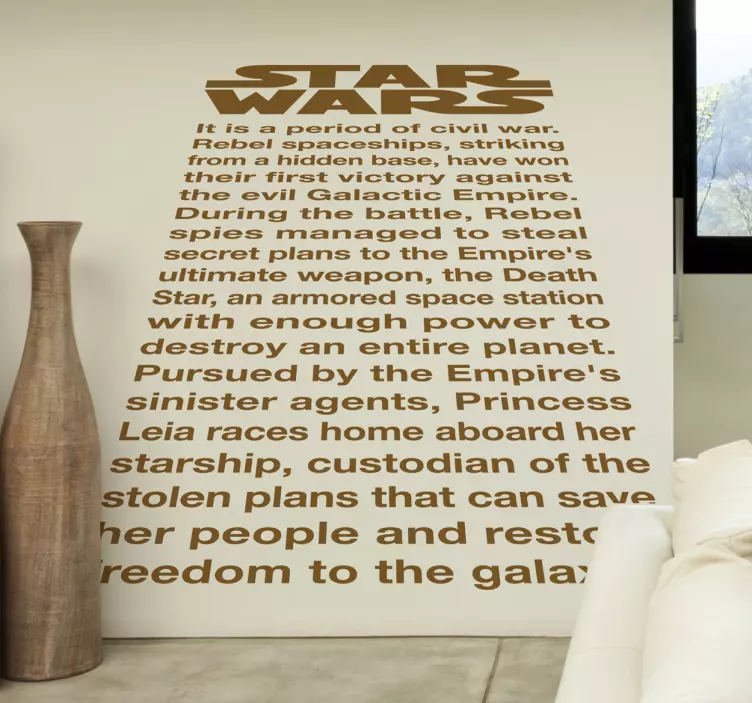 Sticker decorativo titoli di testa Star Wars - TenStickers
