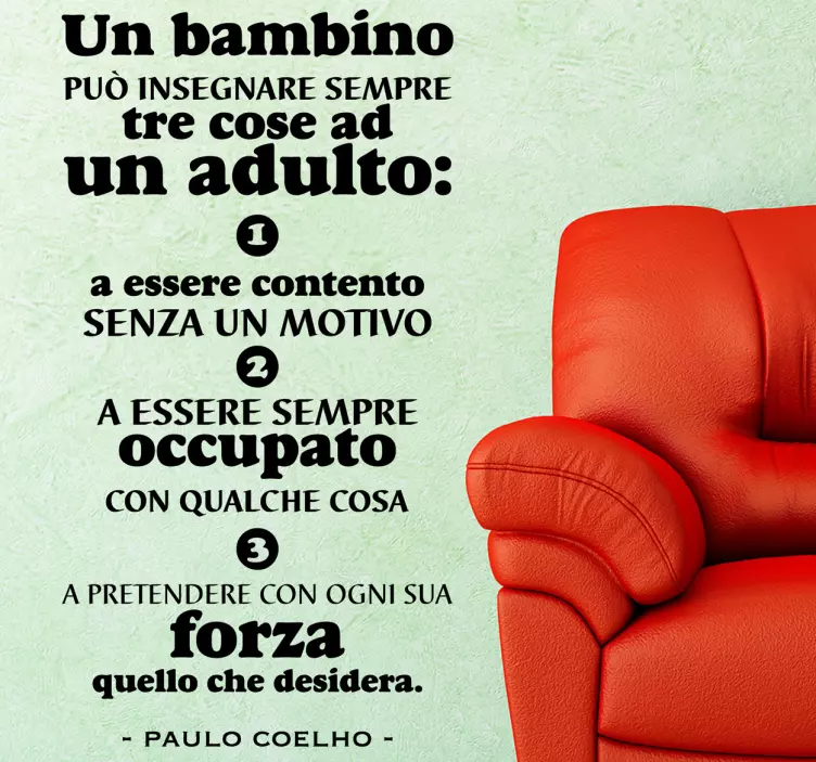 Sticker decorativo tre cose Coelho - TenStickers