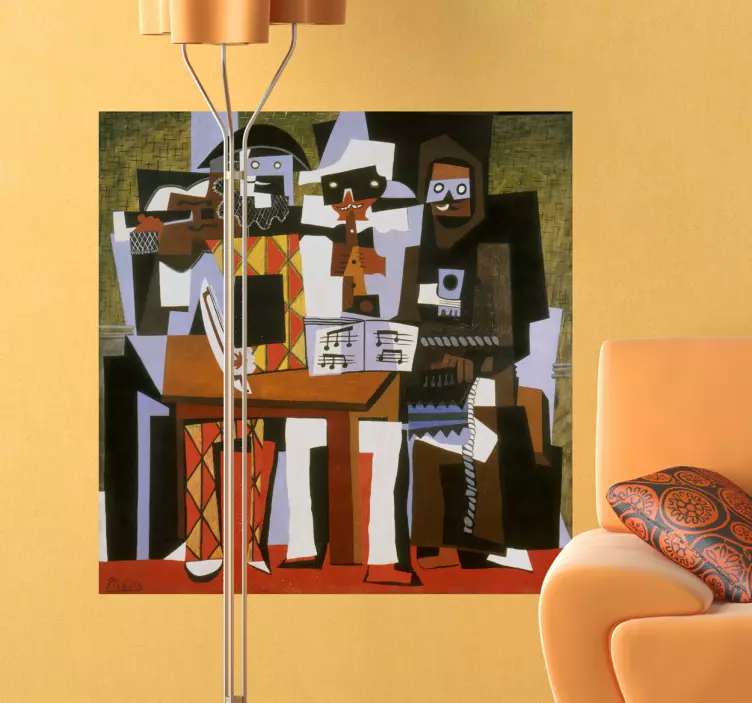 Sticker decorativo tre musici Picasso - TenStickers