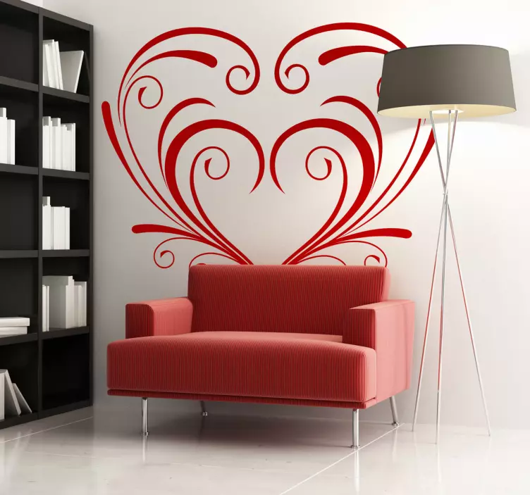 Sticker decorativo tribale San Valentino - TenStickers