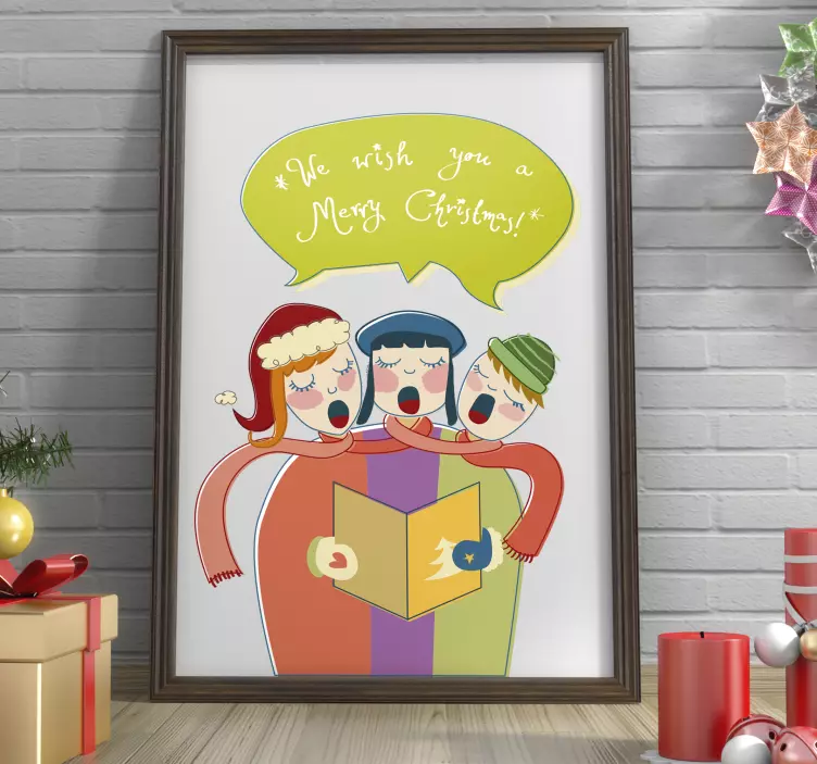 Sticker decorativo trio Merry Christmas - TenStickers