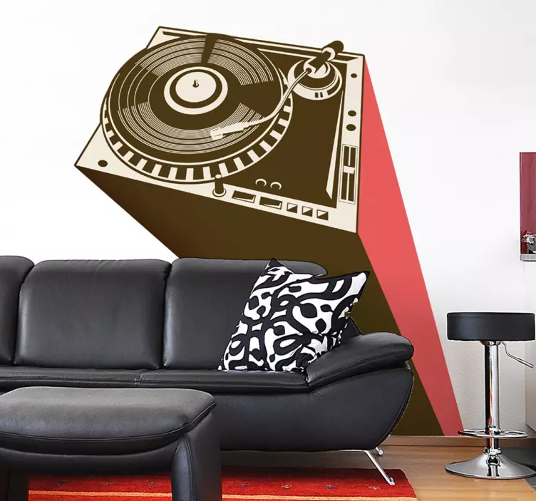 Sticker decorativo turntable DJ - TenStickers