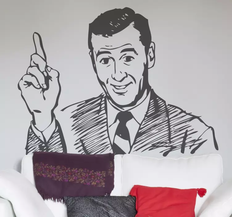 Sticker decorativo uomo con cravatta - TenStickers