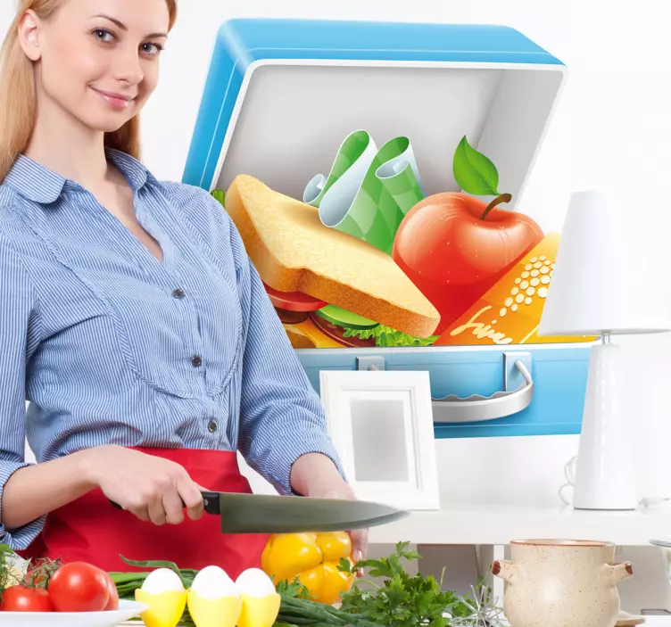 Sticker decorativo valigetta picnic - TenStickers