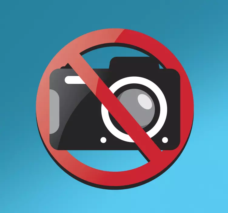 Sticker decorativo vietato foto - TenStickers