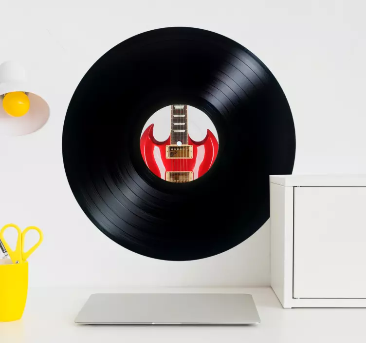 Sticker disco vinile personalizzabile - TenStickers