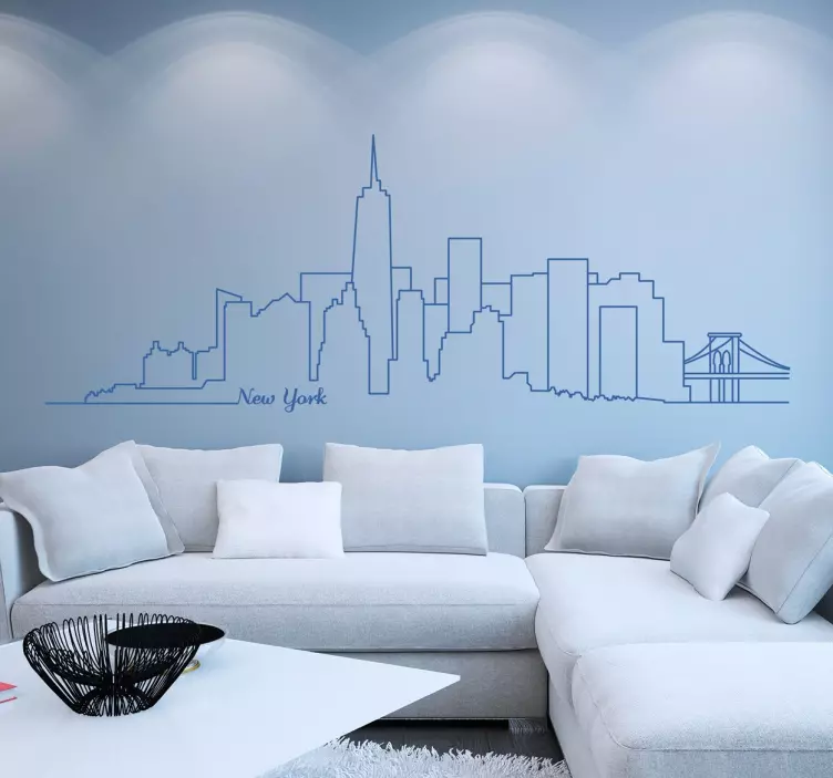 Sticker decorativo vista Manhattan - TenStickers