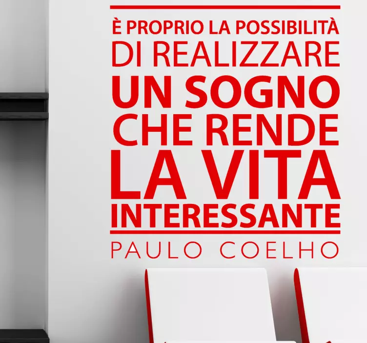 Sticker decorativo vita interessante - TenStickers