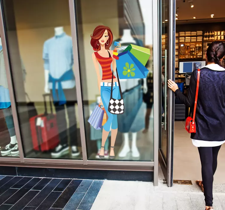 Sticker decorativo viva lo shopping - TenStickers