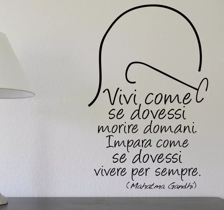 Sticker decorativo vivi impara Gandhi - TenStickers