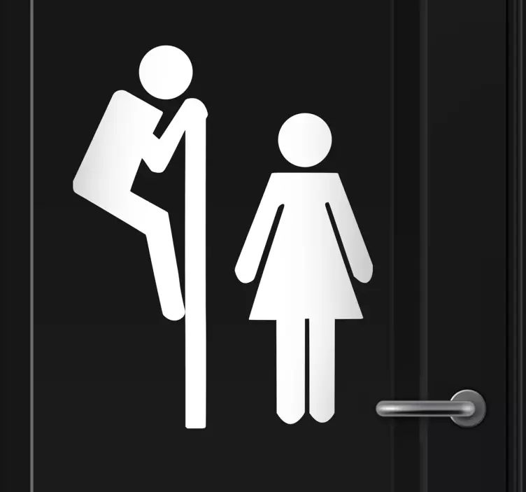 Sticker decorativo WC monocolore - TenStickers