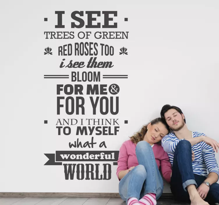 Sticker decorativo Wonderful World - TenStickers