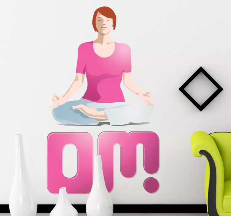 Sticker decorativo yoga om - TenStickers