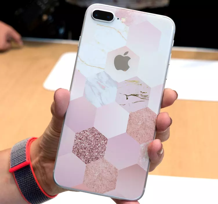 Sticker di iphone di colore rosa (iphone) - TenStickers