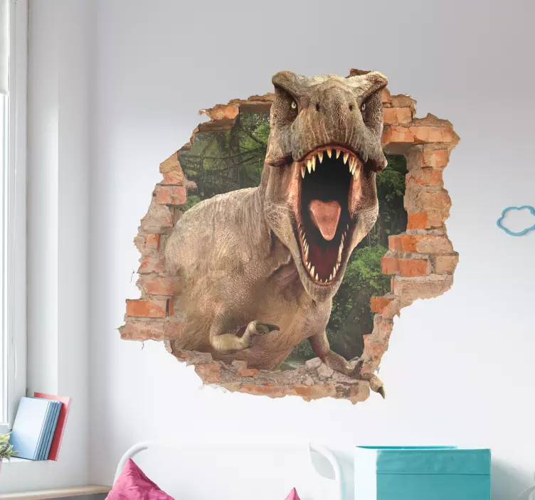 Adesivo con dinosauro effetto 3d - TenStickers