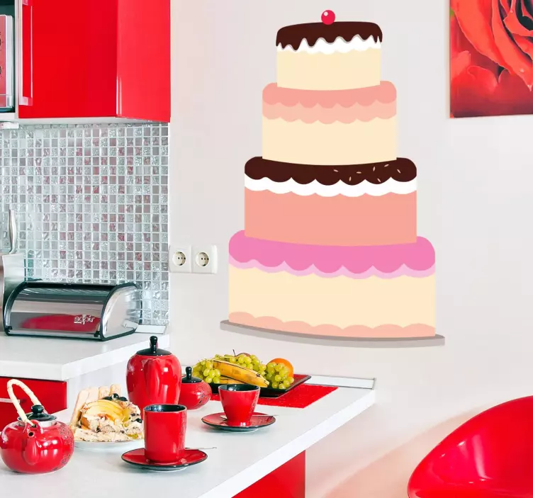 Sticker dolce piani ciliegia - TenStickers