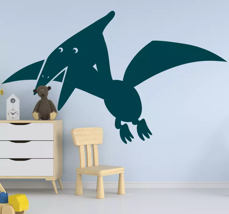 Adesivo murale drago e dinosauro Dino nordico pterodattilo - TenStickers
