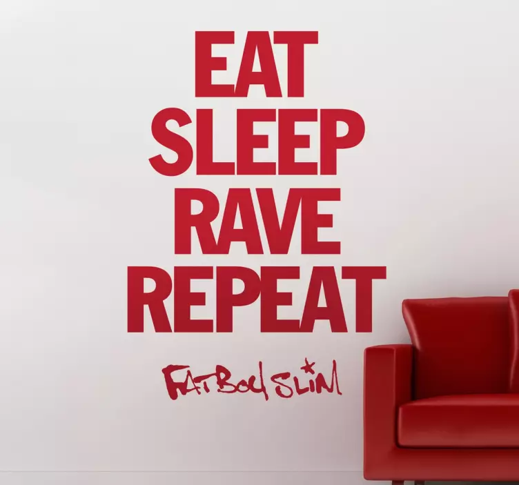 Sticker eat sleep rave repeat - TenStickers