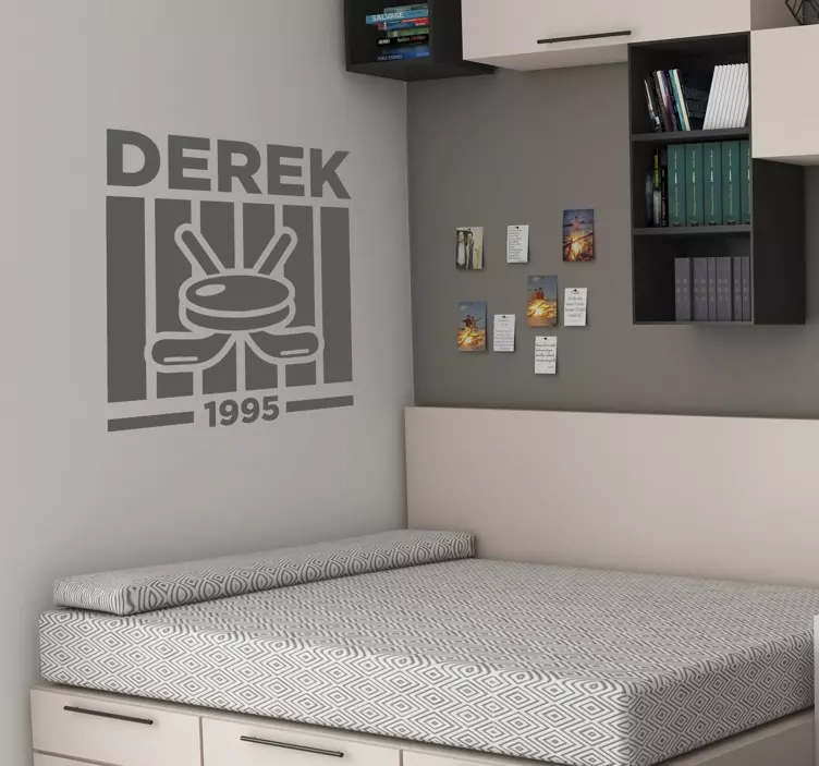 Adesivo sport emblema di hockey personalizzato - TenStickers