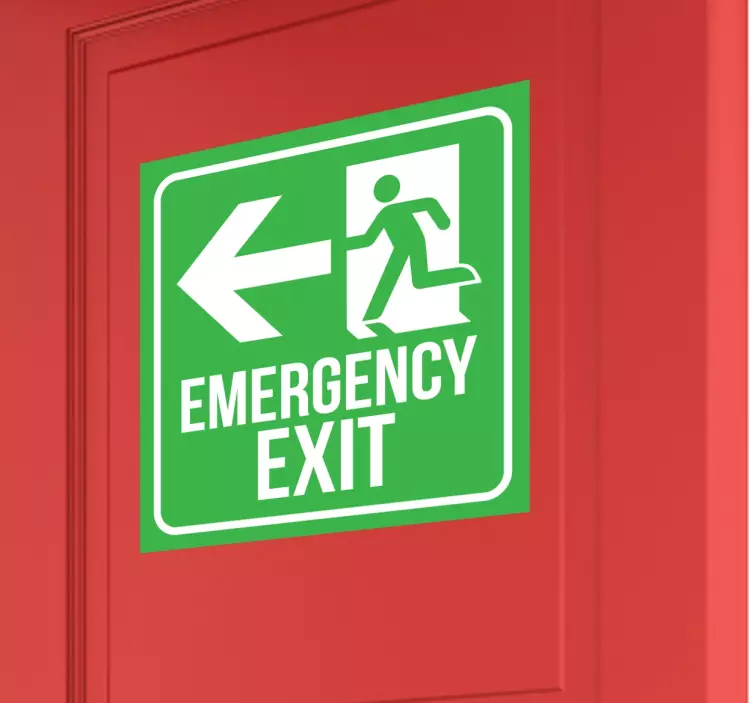 Sticker Emergency Exit verde - TenStickers