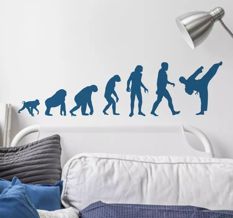 Sticker evoluzione umana karate - TenStickers