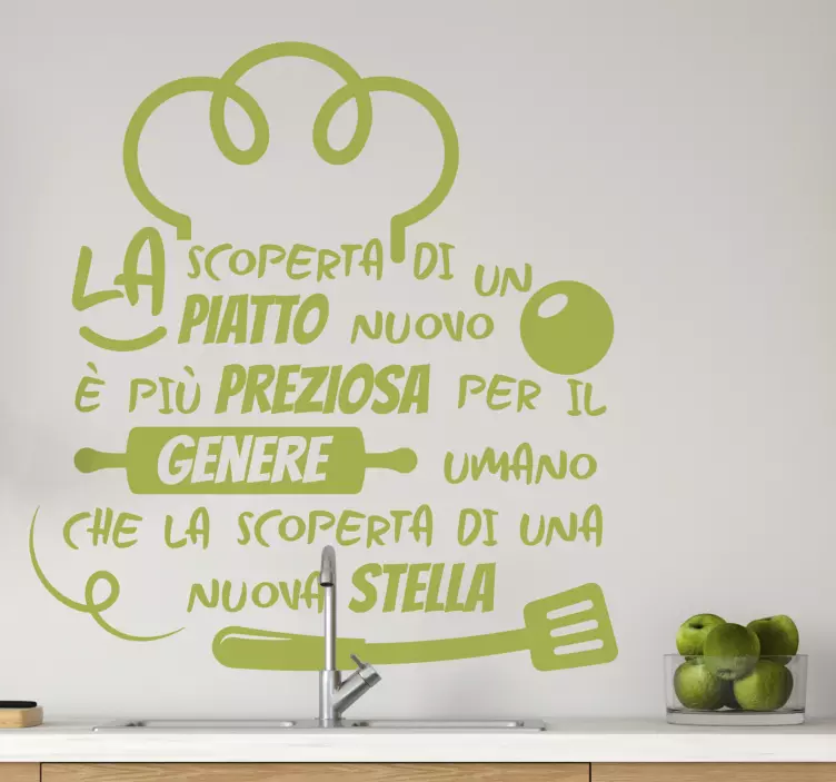 Frase adesiva per cucina citazione famosa - TenStickers