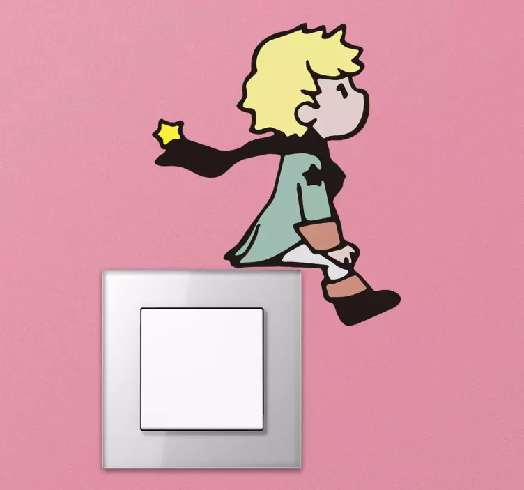 Sticker di favole interrutore piccolo principe - TenStickers