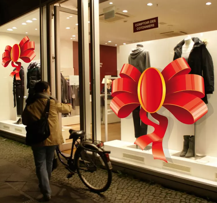 Sticker fiocco natale decorativo 2 - TenStickers