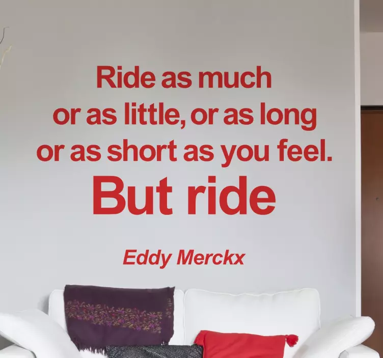Sticker frase Eddy Merckx - TenStickers