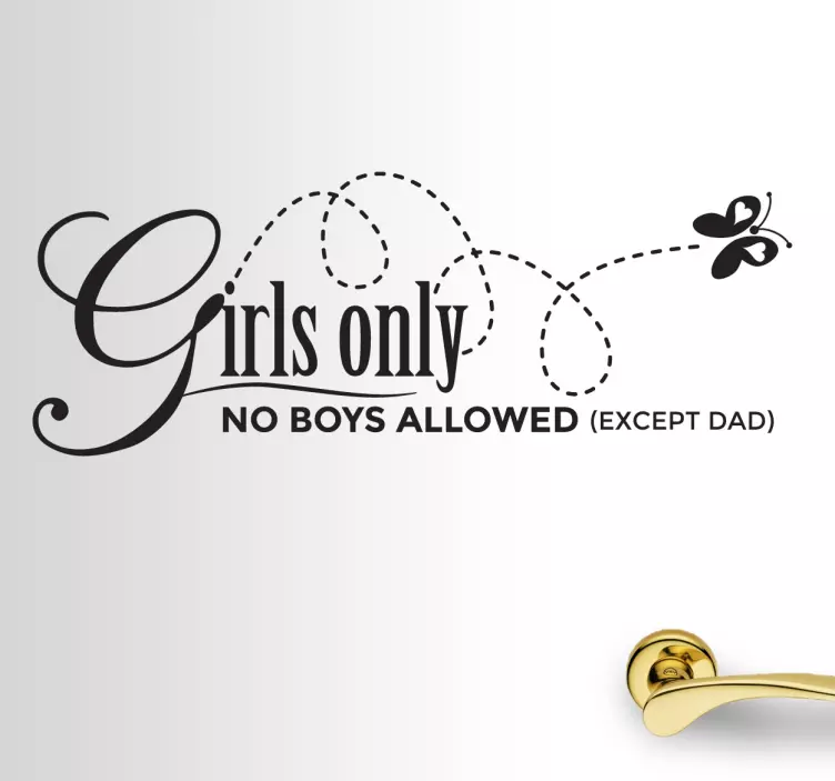 Sticker Girls Only monocolore - TenStickers