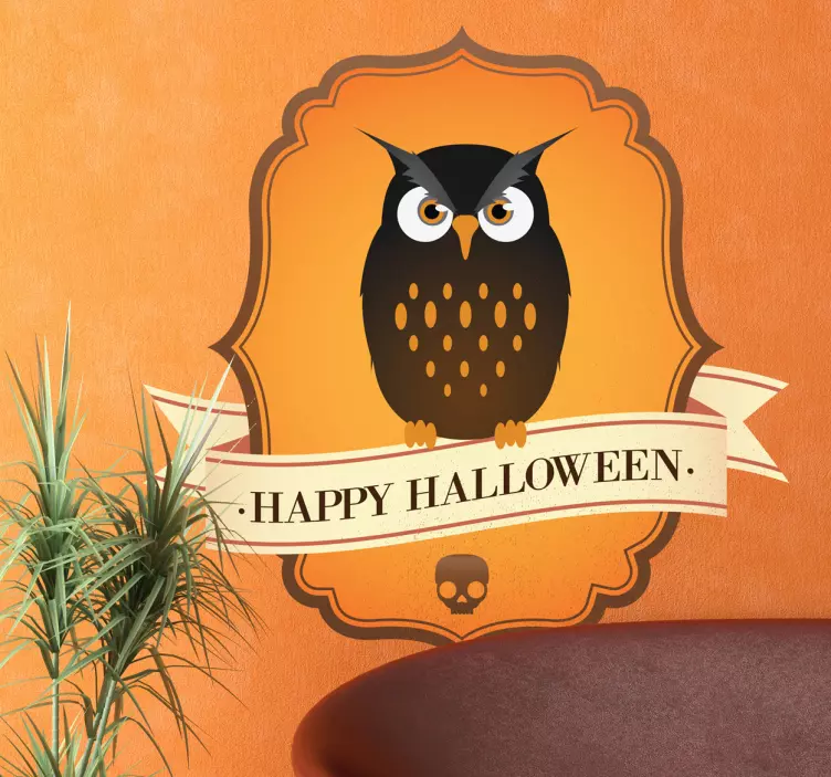 Sticker gufo halloween - TenStickers